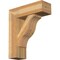 Ekena Millwork Funston Block Rough Sawn Bracket w/ Offset Brace, Western Red Cedar, 8"W x 24"D x 28"H BKT0806X24X28FST05RWR - alternate 1